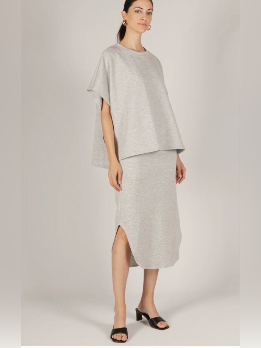 P Cill Diana Midi Skirt Butter Modal- Capsule Everyday Piece Sz Large